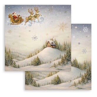 Stamperia: Santa Claus Sleigh - Silent Night