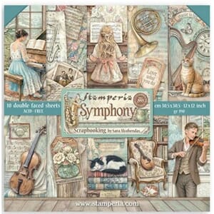 Stamperia - Symphony 12x12 Inch Paper Pack by Sara Alcobenda