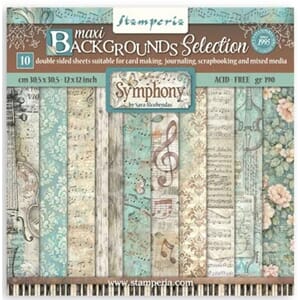 Stamperia - Symphony 12x12 Inch Paper Pack Maxi Background S