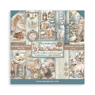 Stamperia - White Christmas 12x12 Inch Paper Pack by Cristin