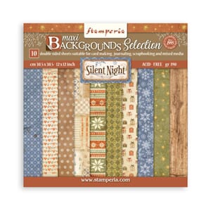 Stamperia - Silent Night 12x12 Inch Paper Pack Maxi Backgrou