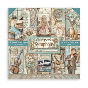 Stamperia - Symphony 8x8 Inch Paper Pack by Sara Alcobendas