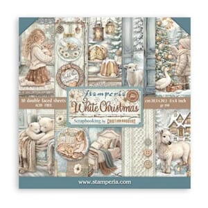 Stamperia - White Christmas 8x8 Inch Paper Pack by Cristina