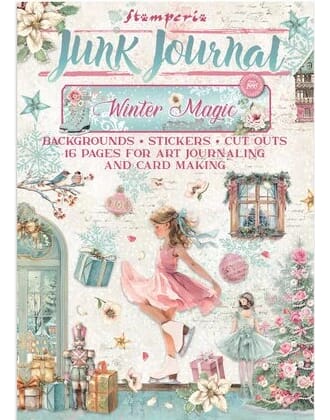 Stamperia - Winter Magic Junk Journal Stickers, Backgrounds,