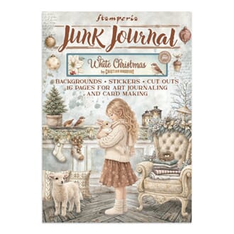 Stamperia - White Christmas Junk Journal Stickers, Backgroun
