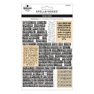 Spellbinders - Turn the Page Rub-Ons Noted Details