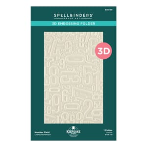 Spellbinders - Turn the Page 3D Embossing Folder Number Fiel