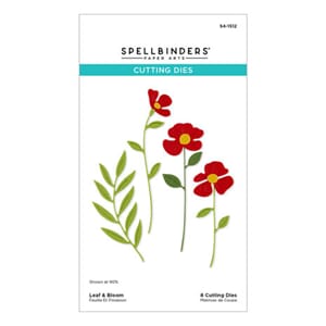 Spellbinders - Poppy Song Etched Dies Leaf & Bloom