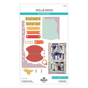 Spellbinders - Turn the Page Etched Dies Torn Edges with Tag