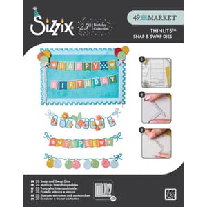 Sizzix - All about Banners Thinlits Die Set