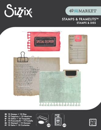 Sizzix - Creative Com Clear Stamps w/Framelits Die by 49 & M