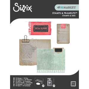 Sizzix - Creative Com Clear Stamps w/Framelits Die by 49 & M