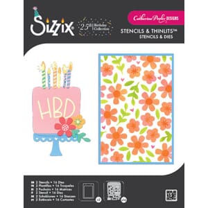 Sizzix - Let's Eat Cake Thinlits Die Set w/Stencils