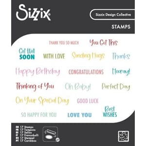 Sizzix - Clear Stamps Set Essential Sentiments