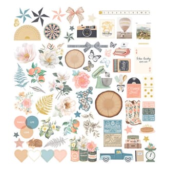 Spellbinders - Clementine Diecut Cardstock Ephemera