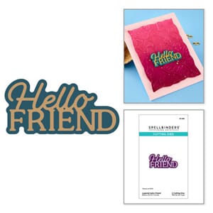 Spellbinders - Layered Hello Friend Etched Dies