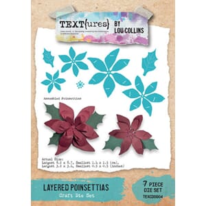 TEXT(ures) - Winter in Bloom Craft Die Layered Poinsettia