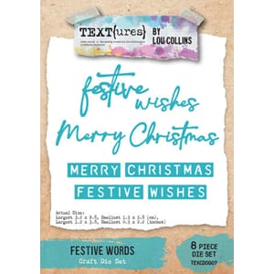 TEXT(ures) - Winter in Bloom Craft Die Set Festive Words
