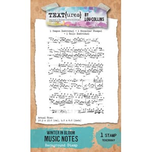 TEXT(ures) - Winter in Bloom 4x6 Inch Clear Stamp Music Note
