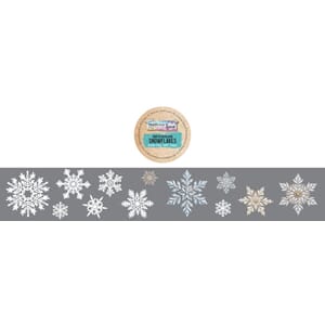 TEXT(ures) - Winter in Bloom Kiss-Cut PET Tape Snowflakes