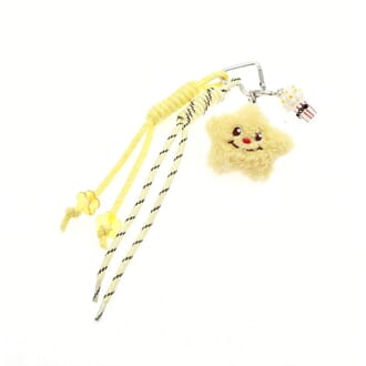 Tinka - Gul stjerne og popkorn Bag Charm
