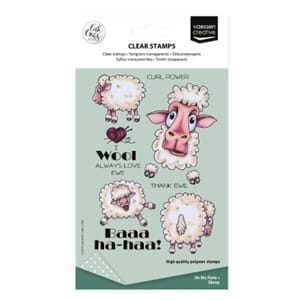 Vaessen Creative - Sheep on the Farm Clear Stamps
