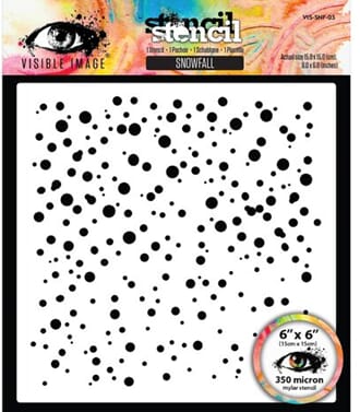 Visible Image - Christmas Wrapped Up 6x6 Inch Stencil Snowfa