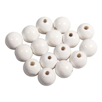 Treperler - Hvite, str 10mm ø, FSC 100%, 52 stk