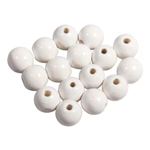 Treperler - Hvite, str 10mm ø, FSC 100%, 52 stk