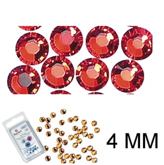 Swarovski crystal beads to iron on, classical red, 4 mm, ta