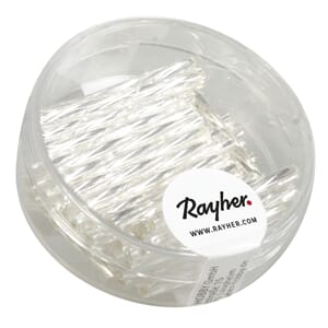 Glasstaver vridd 20mm - Silver