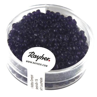 Rocailles 2,6mm ø - Dark blue transparent