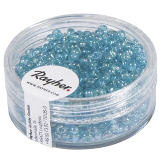 Rocailles 2,6mm ø - Turquoise transparent