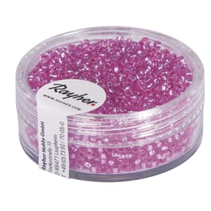 Rocailles 2mm ø - Pink - ikke vaskbare