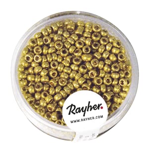 Rocailles 2,6mm ø - Gold - Nacre, ikke vaskbare