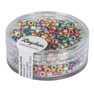 Rocailles 2,6mm ø - Mixed - Nacre, ikke vaskbare