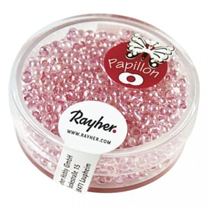 Rocailles 2x4mm - Pink chiffon - Papillon