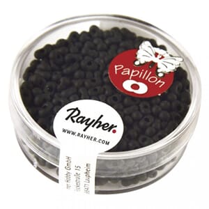 Rocailles 2x4mm - Soft black - Papillon