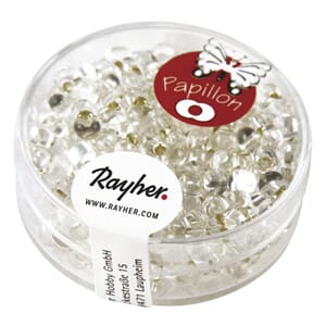 Rocailles 3,2x6,5mm - Rock crystal - Papillon