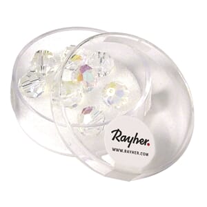 Glass perle - Fasserte, klar, 8 mm, 8 stk