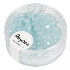Glassperle fasettslipt 4mm ø - Mint irridesent