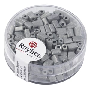 Perler - Metall. rektangel 5x3,5mm - Brilliant silver