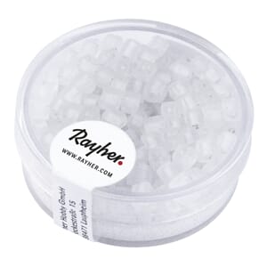 Rocailles kube 3,4mm - White - Arctic, beamless