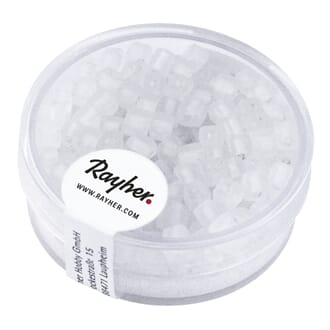 Rocailles kube 3,4mm - White - Arctic, beamless