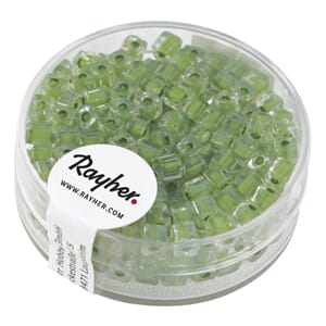 Rocailles kube 3,4mm - Jade - Arctic