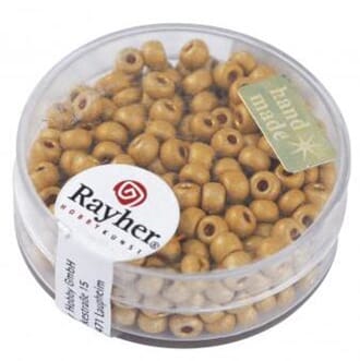 Rocailles - Golden yellow, matt, metallisk, str 4mm