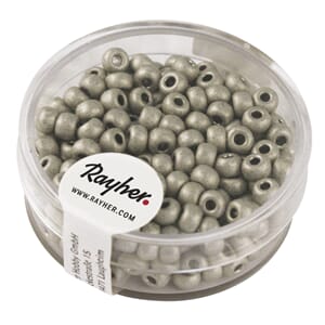 Rocailles Metallisk 4mm - Brilliant silver, matt