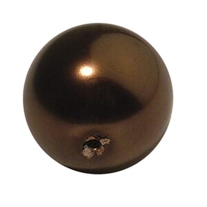 Nougat - 16mm ø  - Glassvoks perle, 1 stk
