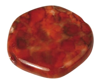 Royal Red - 15mm pentagon - Glass marble Disc, 1 stk
