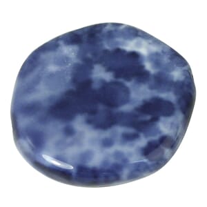 Midnight Blue - 15mm pentagon - Glass marble Disc, 1 stk